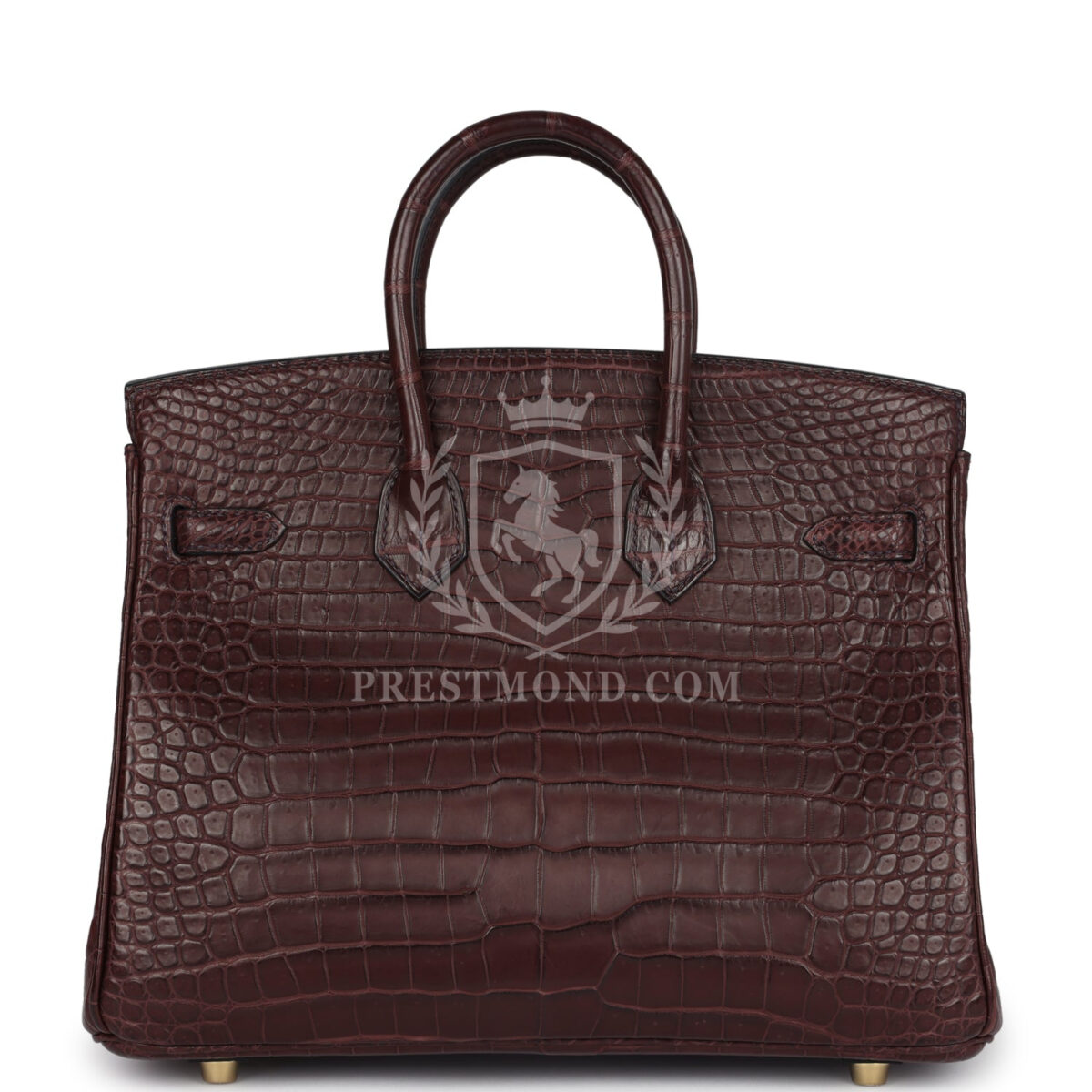 Hermes Birkin 25 Rouge Sellier Matte Porosus Crocodile GHW — изображение 4