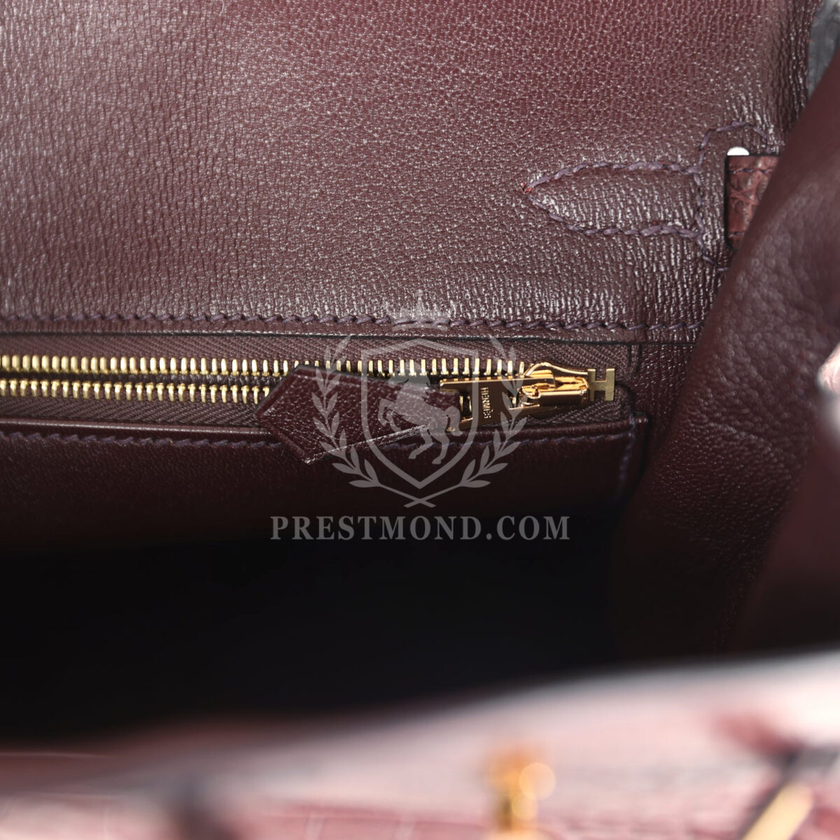 Hermes Birkin 25 Rouge Sellier Matte Porosus Crocodile GHW — изображение 9