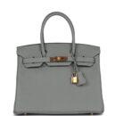 Hermes Birkin 30 Gris Mouette Togo GHW