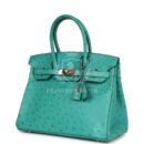 Hermes Birkin 30 Vert Verone Ostrich GHW