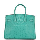 Hermes Birkin 30 Vert Verone Ostrich GHW