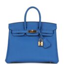 Hermes Birkin 25 Bleu Zellige Togo GHW