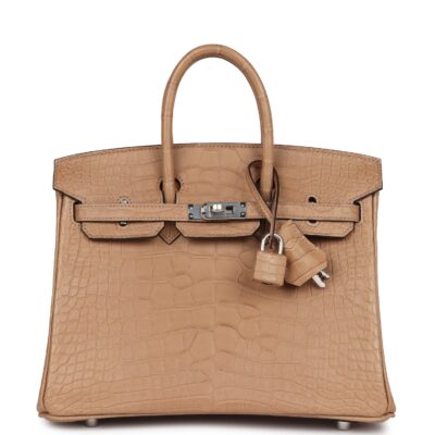 Hermes Birkin 25 Chai Matte Alligator PHW