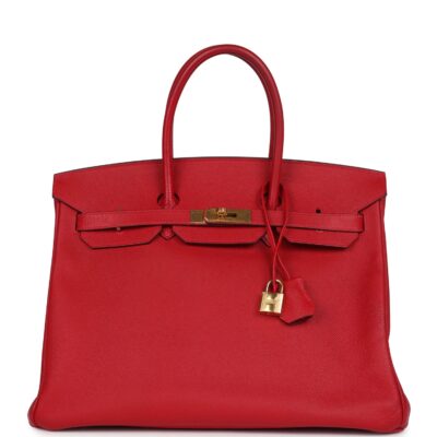 Hermes Birkin 35 Rouge Casaque Epsom GHW