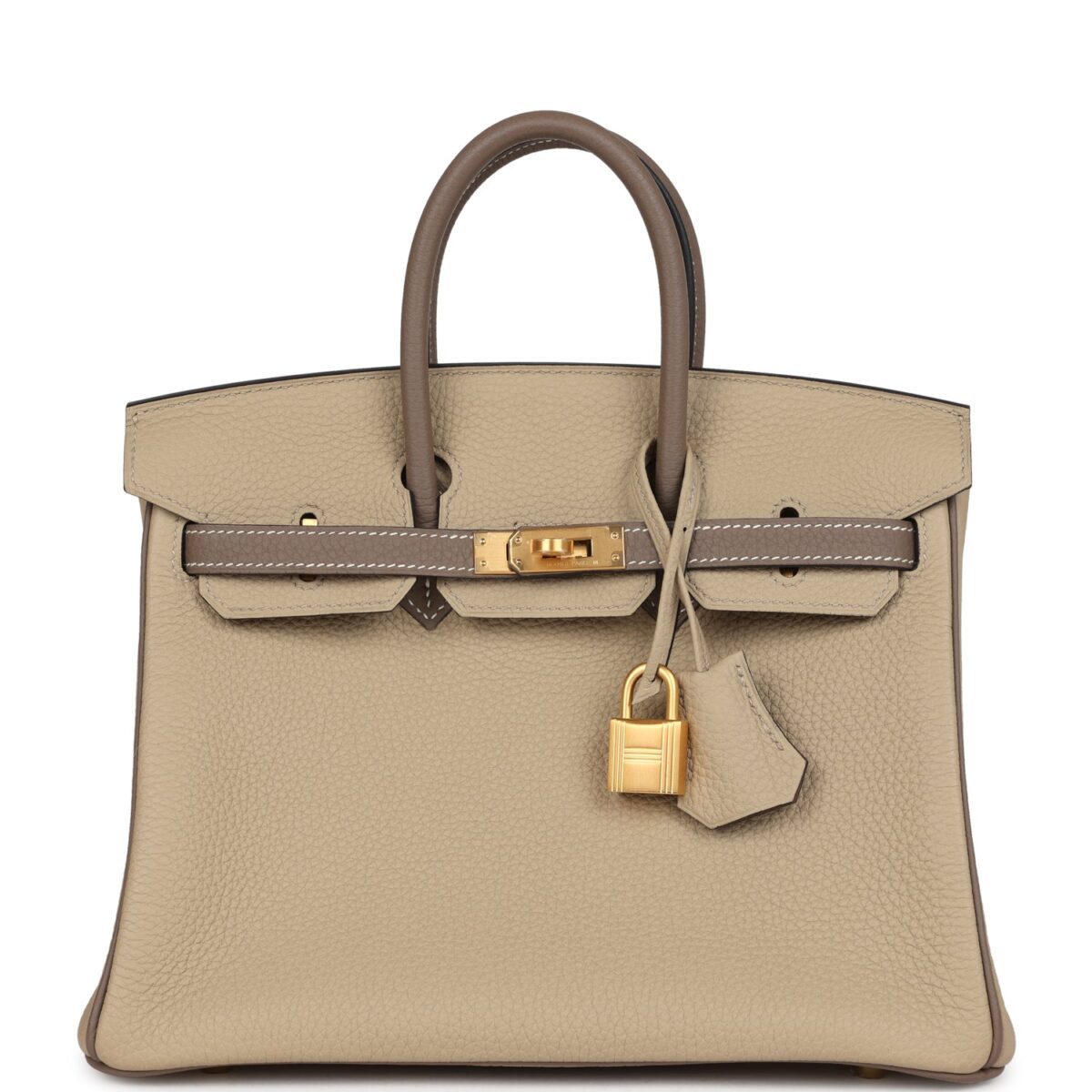 Hermes Special Order (HSS) Birkin 25 Etoupe and Trench Togo Brushed GHW