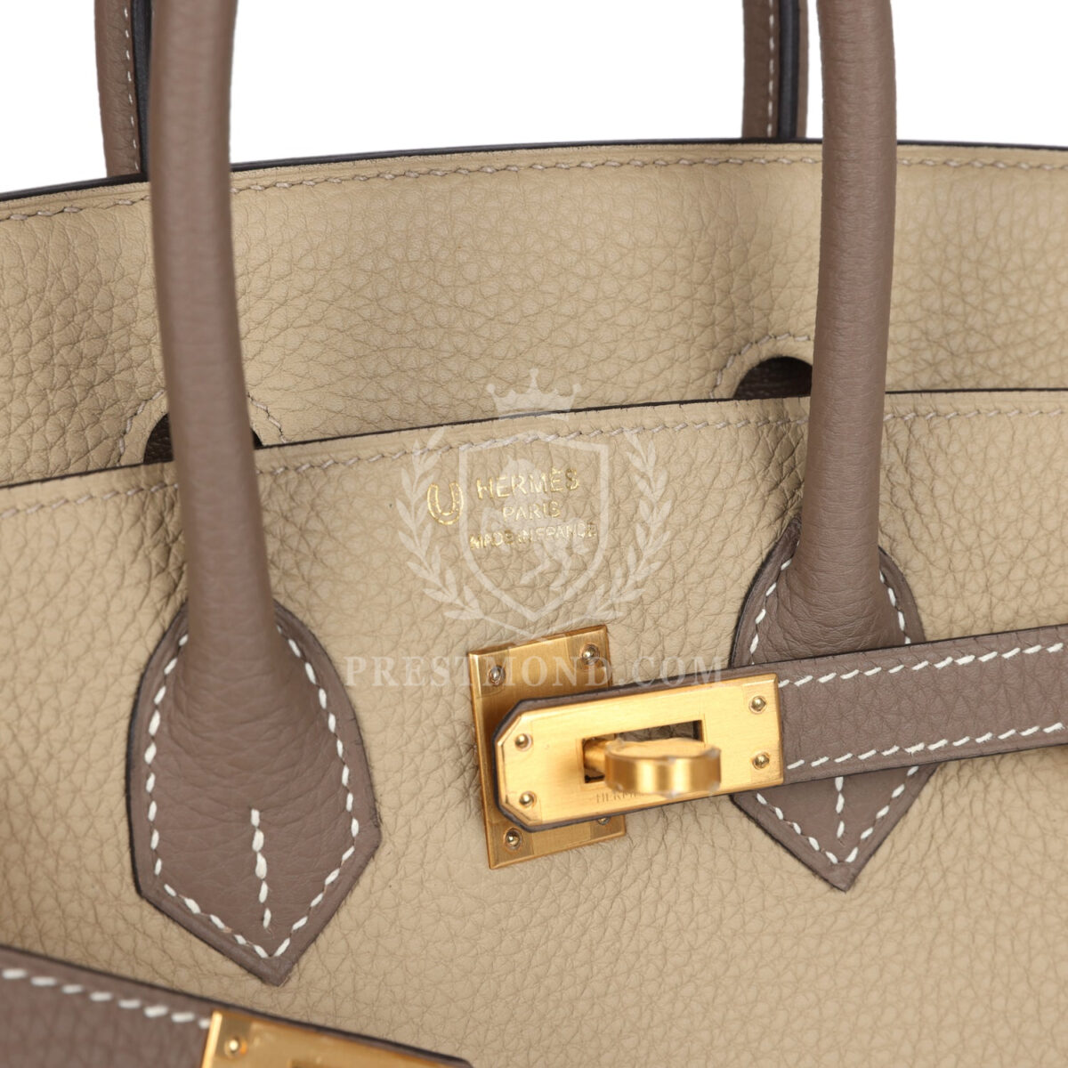 Hermes Special Order (HSS) Birkin 25 Etoupe and Trench Togo Brushed GHW — изображение 7