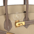 Hermes Special Order (HSS) Birkin 25 Etoupe and Trench Togo Brushed GHW