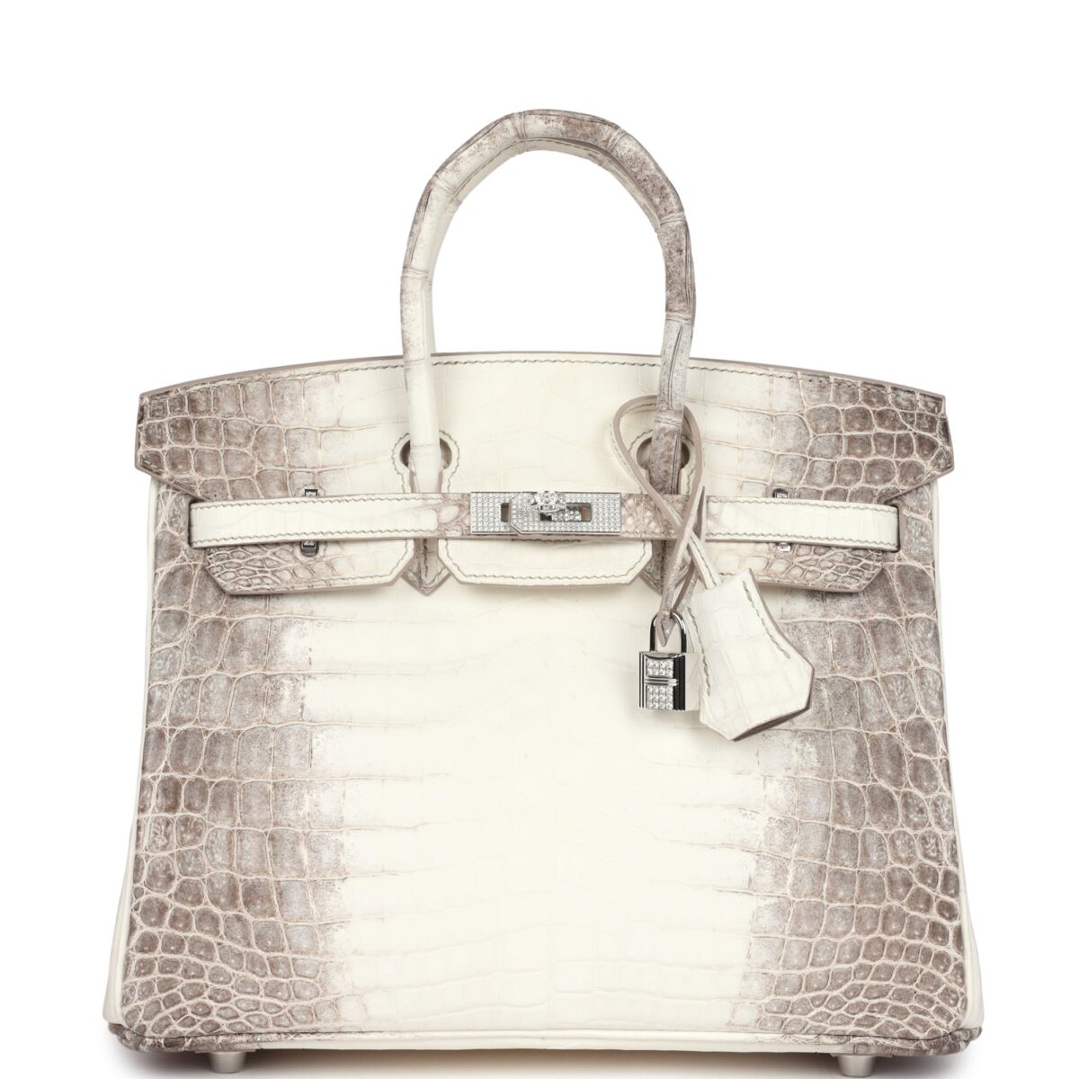 Hermes Birkin 25 Himalaya Niloticus Crocodile Diamond Encrusted PHW
