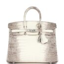 Hermes Birkin 25 Himalaya Niloticus Crocodile Diamond Encrusted PHW