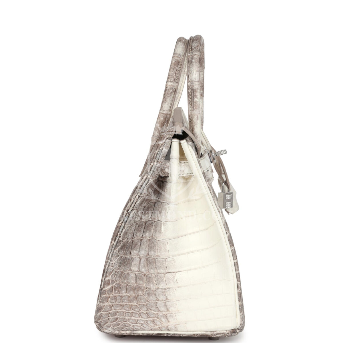 Hermes Birkin 25 Himalaya Niloticus Crocodile Diamond Encrusted PHW — изображение 3