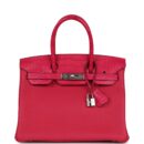 Hermes Birkin 30 Framboise Matte Alligator Togo Touch PHW