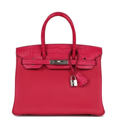 Hermes Birkin 30 Framboise Matte Alligator Togo Touch PHW