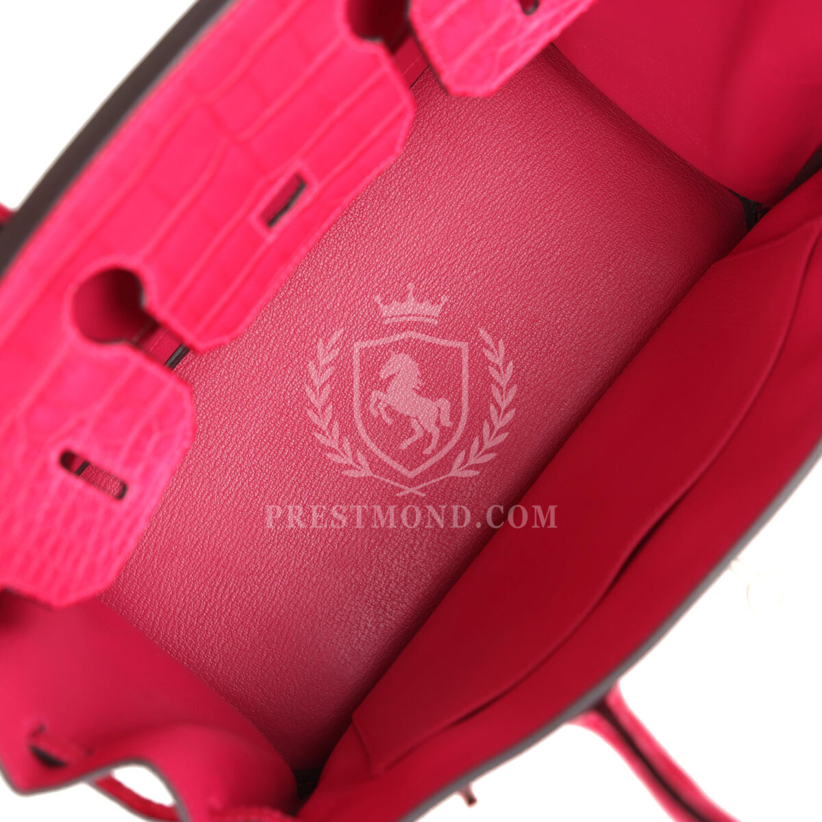 Hermes Birkin 30 Framboise Matte Alligator Togo Touch PHW — изображение 8
