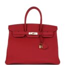 Hermes Birkin 35 Rouge Casaque Togo GHW