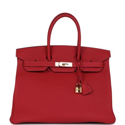 Hermes Birkin 35 Rouge Casaque Togo GHW