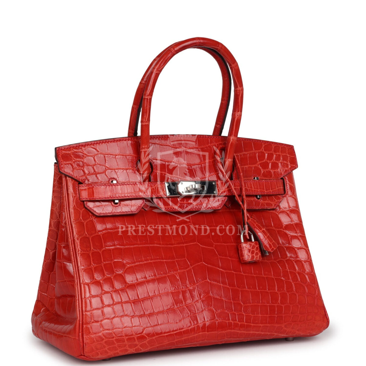 Hermes Birkin 30 Geranium Shiny Niloticus Crocodile PHW — изображение 2