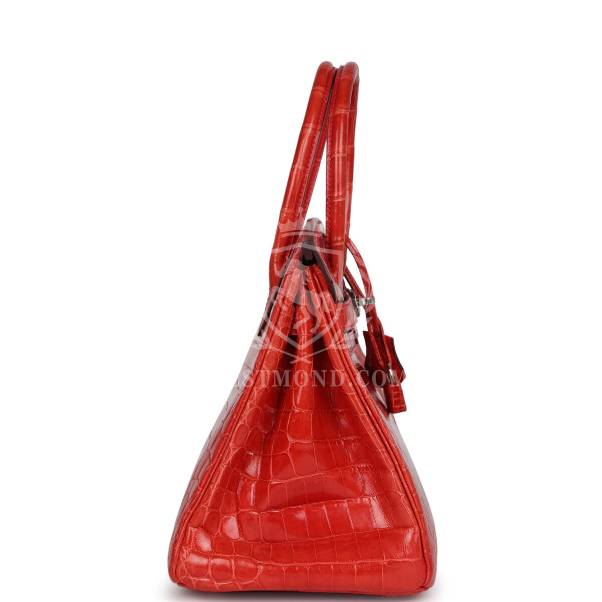 Hermes Birkin 30 Geranium Shiny Niloticus Crocodile PHW — изображение 3
