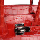Hermes Birkin 30 Geranium Shiny Niloticus Crocodile PHW