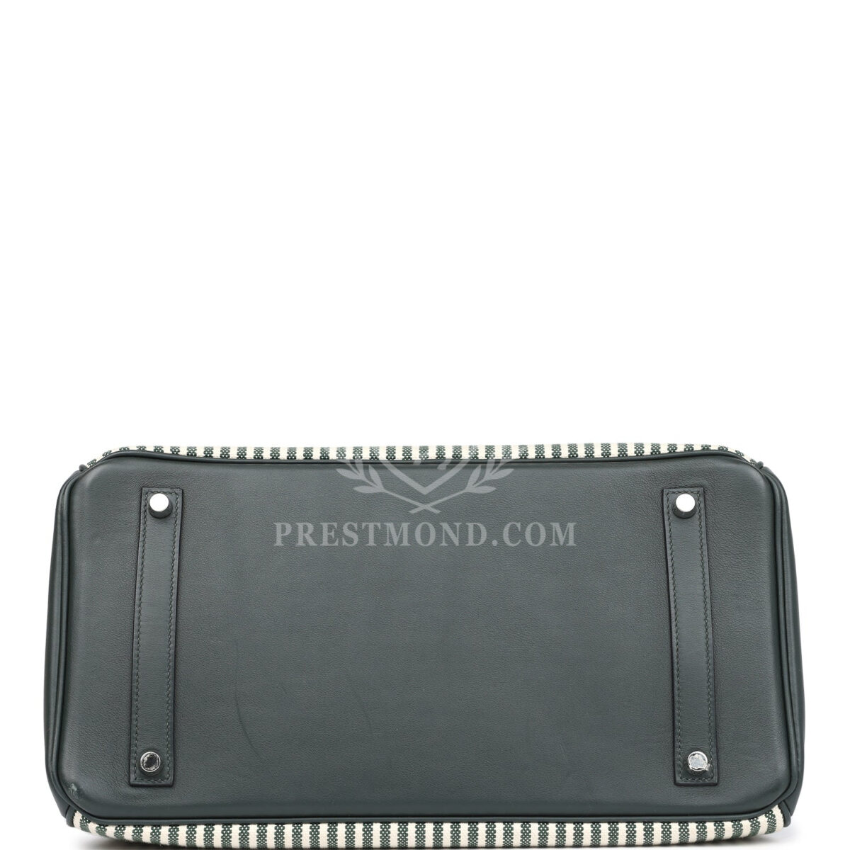 Hermes Birkin 35 Toile Riga and Vert Anglais Swift PHW — изображение 6