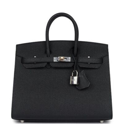 Hermes Birkin Sellier 25 Black Epsom EHW