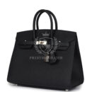 Hermes Birkin Sellier 25 Black Epsom EHW