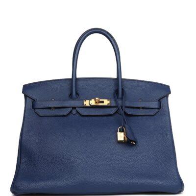 Hermes Birkin 35 Bleu Saphir Clemence GHW