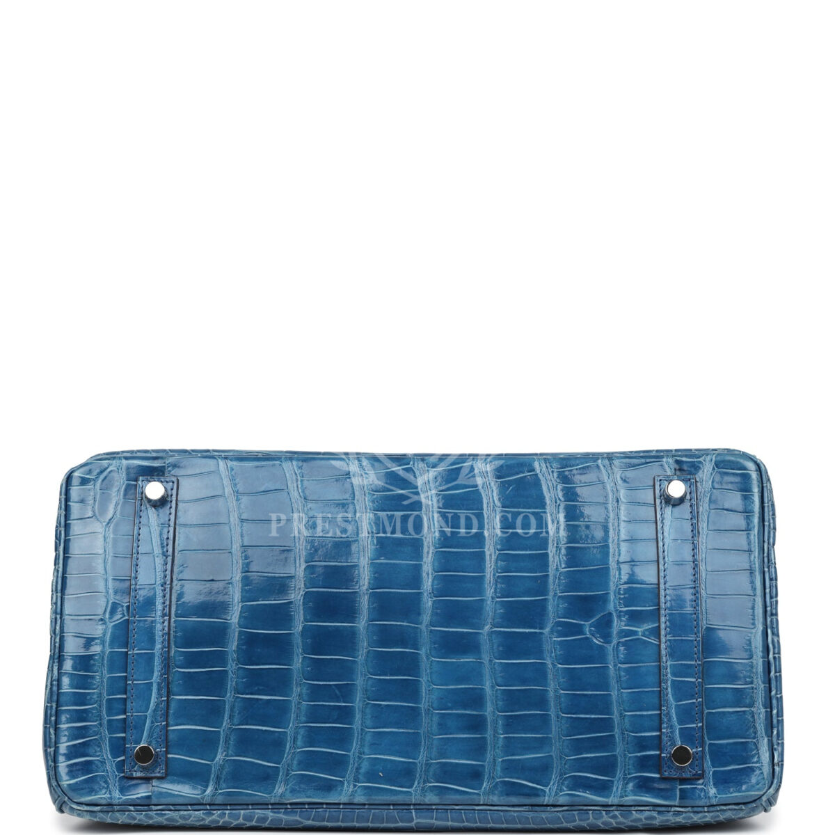 Hermes Birkin 35 Bleu Mykonos Shiny Porosus Crocodile PHW — изображение 6