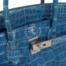 Hermes Birkin 35 Bleu Mykonos Shiny Porosus Crocodile PHW