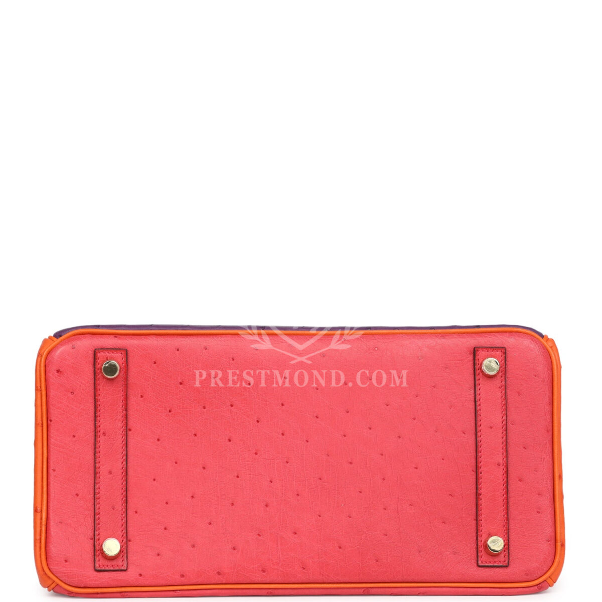 Hermes Special Order (HSS) Birkin 30 Tangerine, Violet and Bougainvillea Ostrich GHW — изображение 6