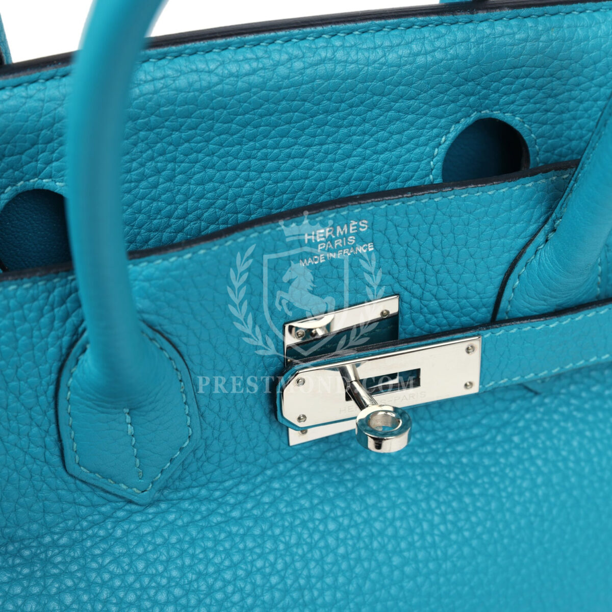 Hermes Birkin 30 Turquoise Clemence PHW — изображение 7