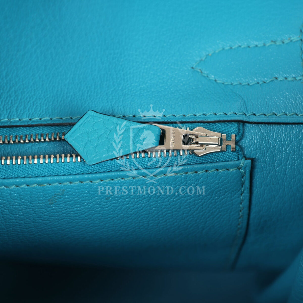 Hermes Birkin 30 Turquoise Clemence PHW — изображение 9