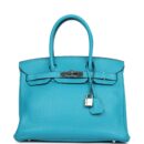 Hermes Birkin 30 Turquoise Clemence PHW