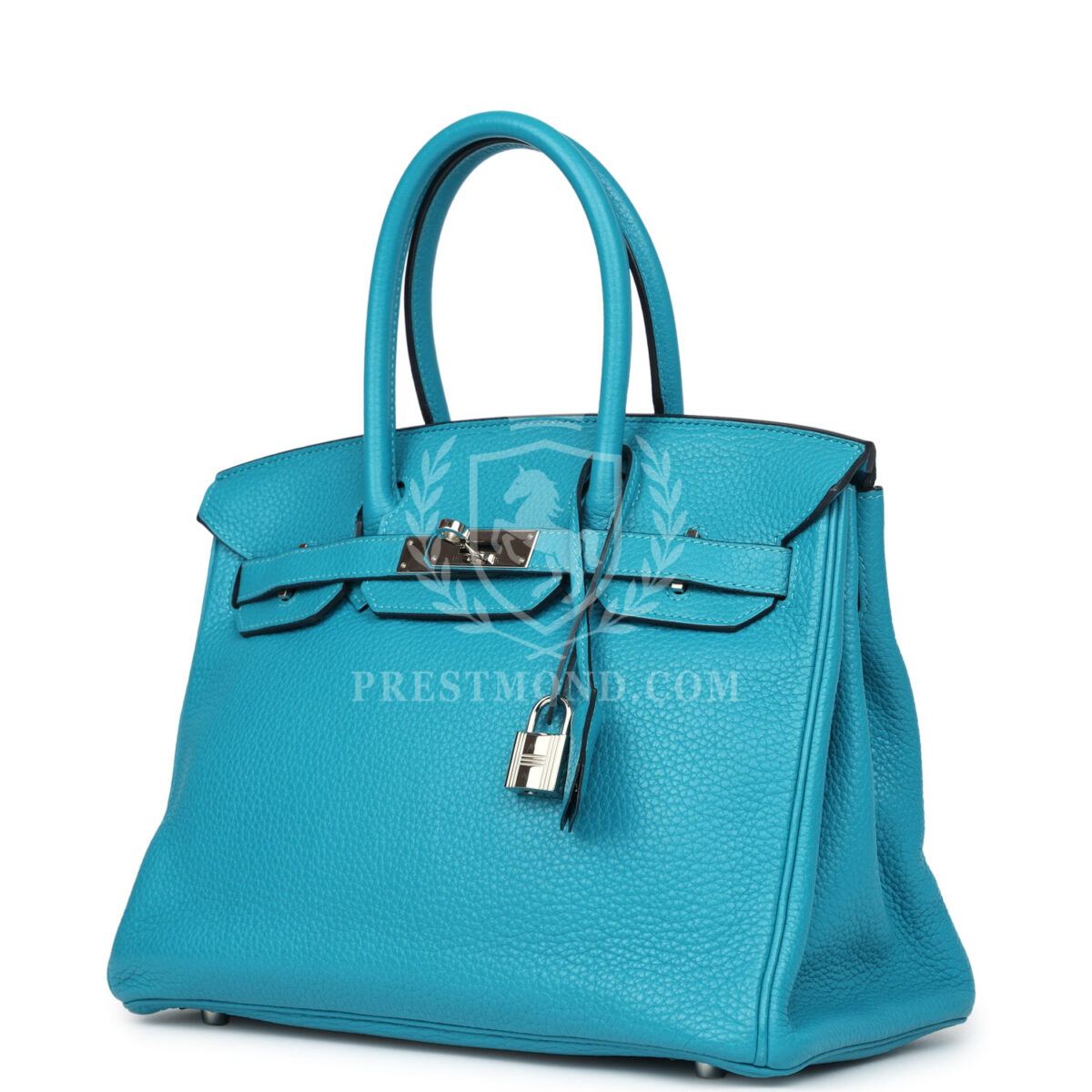 Hermes Birkin 30 Turquoise Clemence PHW — изображение 5