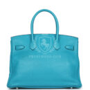 Hermes Birkin 30 Turquoise Clemence PHW