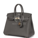Hermes Birkin 25 Gris Meyer Togo PBHW
