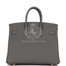 Hermes Birkin 25 Gris Meyer Togo PBHW