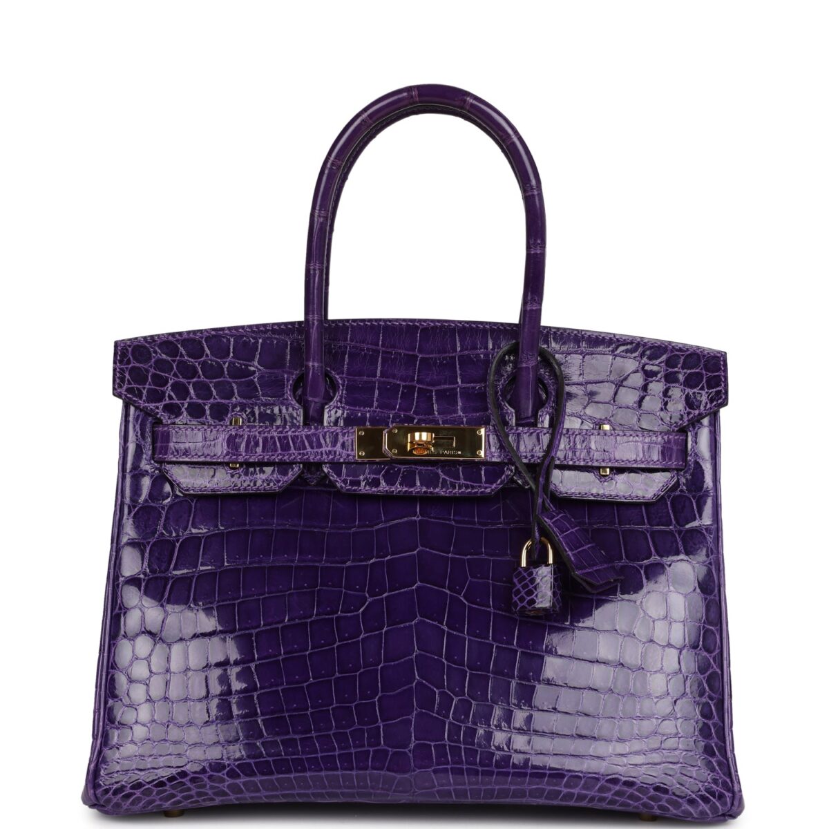 Hermes Birkin 30 Ultraviolet Shiny Niloticus Crocodile GHW