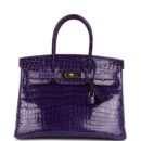 Hermes Birkin 30 Ultraviolet Shiny Niloticus Crocodile GHW