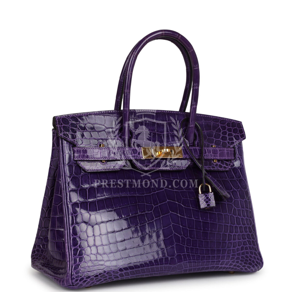 Hermes Birkin 30 Ultraviolet Shiny Niloticus Crocodile GHW — изображение 2