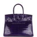 Hermes Birkin 30 Ultraviolet Shiny Niloticus Crocodile GHW