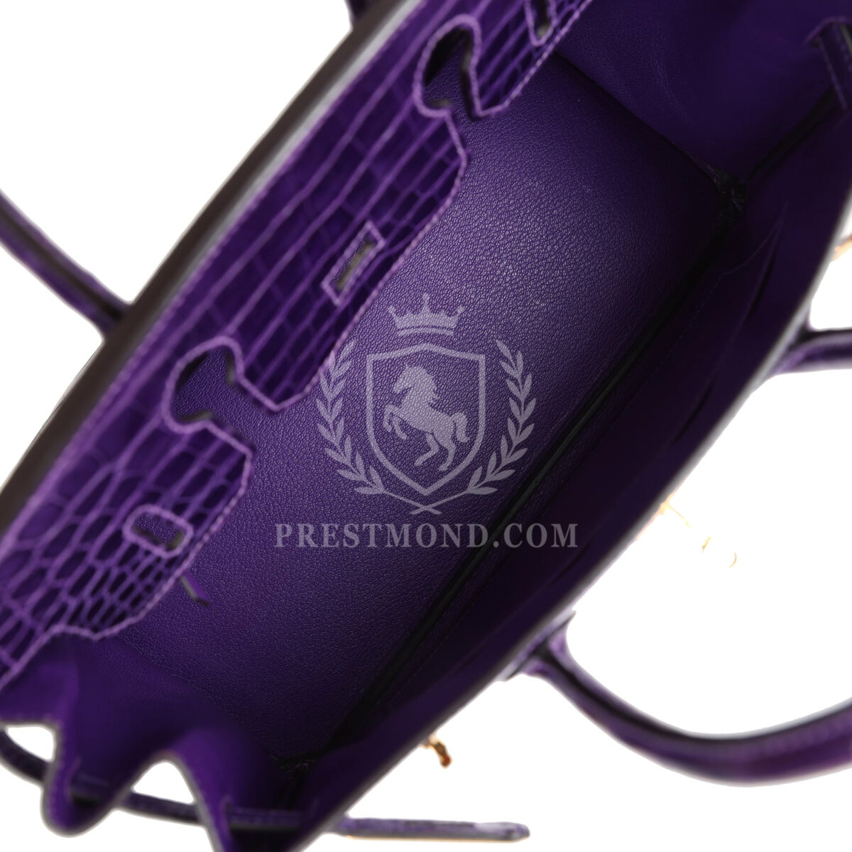 Hermes Birkin 30 Ultraviolet Shiny Niloticus Crocodile GHW — изображение 8