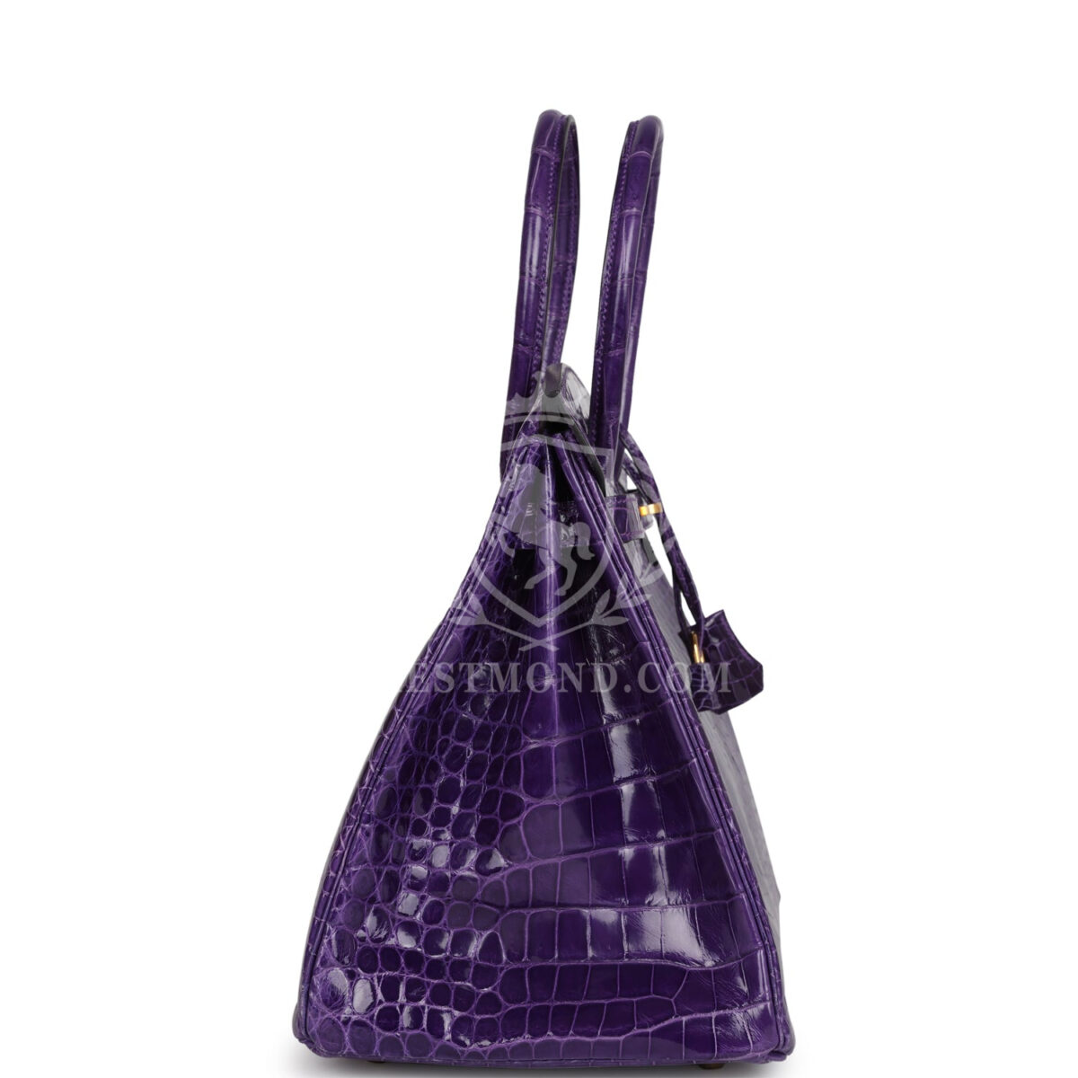 Hermes Birkin 35 Ultraviolet Shiny Porosus Crocodile GHW — изображение 3
