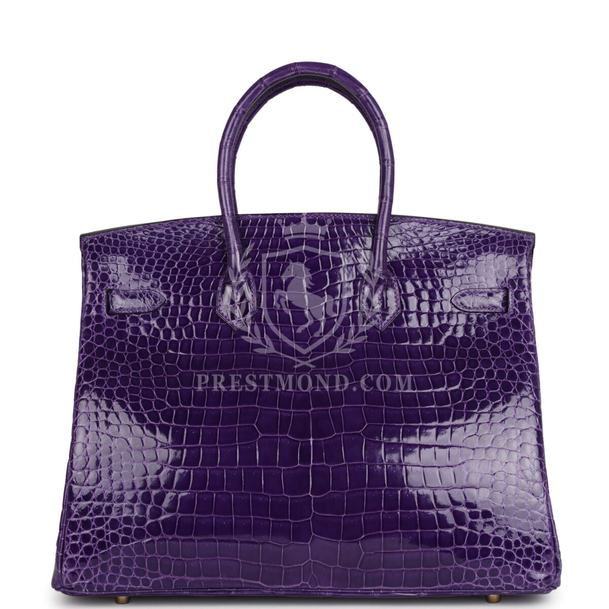 Hermes Birkin 35 Ultraviolet Shiny Porosus Crocodile GHW — изображение 4
