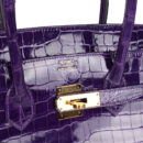 Hermes Birkin 35 Ultraviolet Shiny Porosus Crocodile GHW