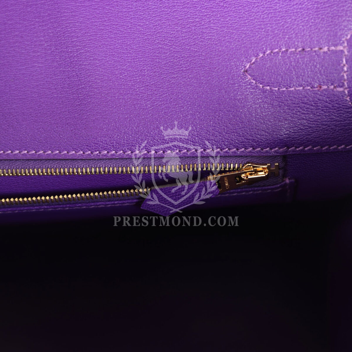 Hermes Birkin 35 Ultraviolet Shiny Porosus Crocodile GHW — изображение 9