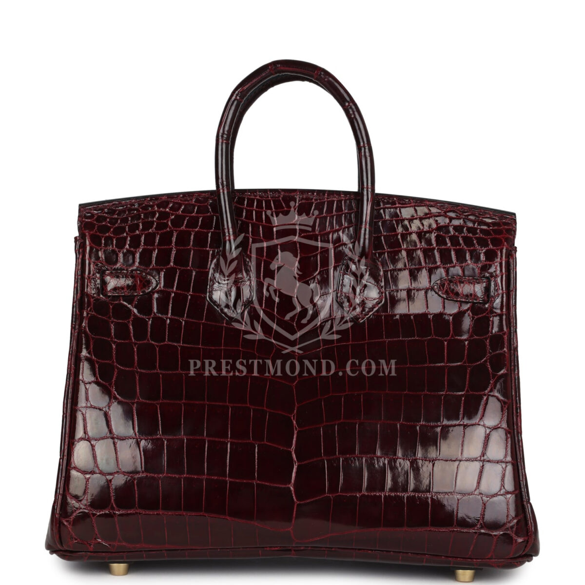 Hermes Birkin 25 Bordeaux Shiny Niloticus Crocodile GHW — изображение 4
