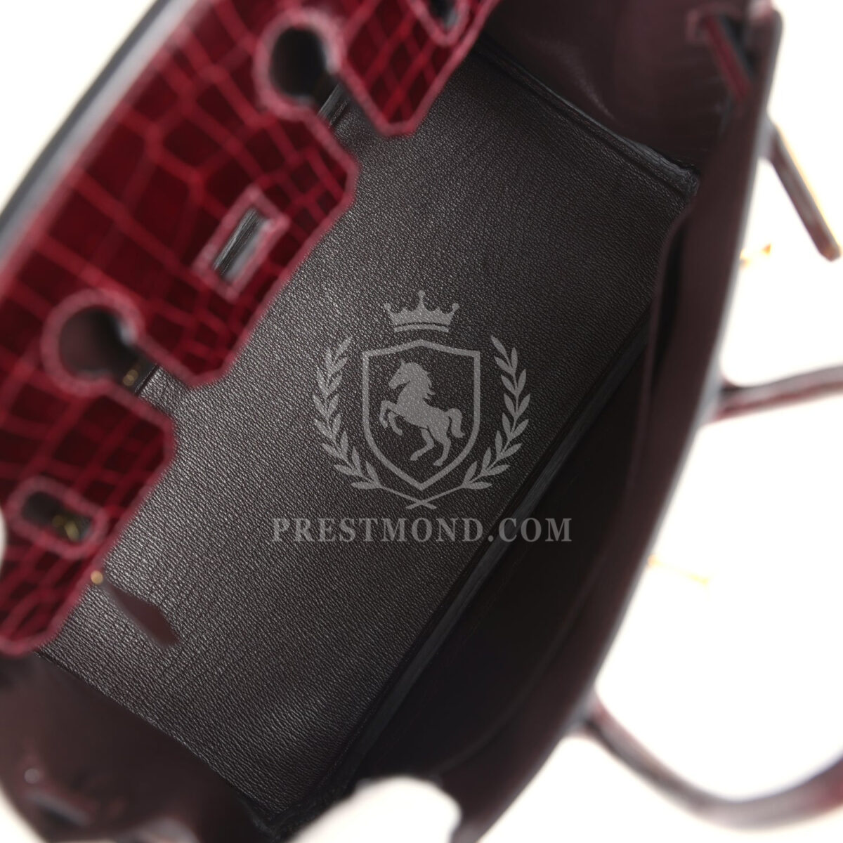 Hermes Birkin 25 Bordeaux Shiny Niloticus Crocodile GHW — изображение 8