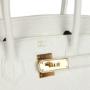Hermes Birkin 30 White Clemence GHW