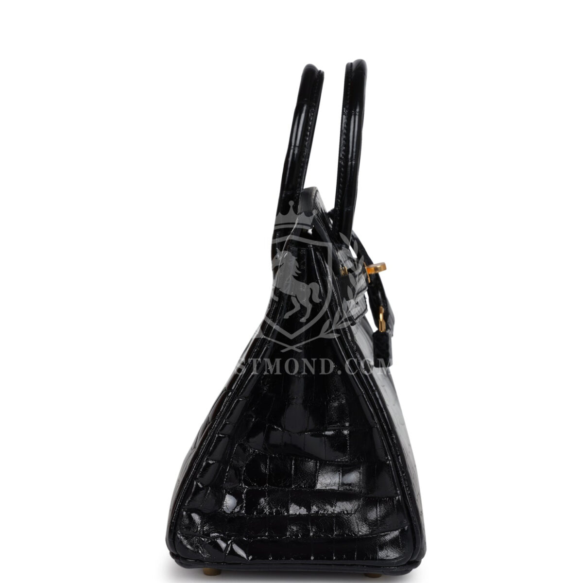 Hermes Birkin 25 Black Shiny Niloticus Crocodile GHW — изображение 3