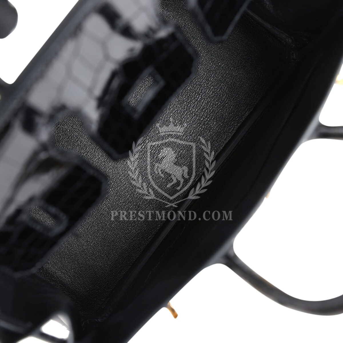 Hermes Birkin 25 Black Shiny Niloticus Crocodile GHW — изображение 8